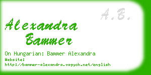 alexandra bammer business card